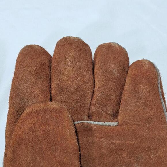 Leather Safety Genuine Cowhide Work Welding Gloves Ranch Worker - Picture 6 of 9